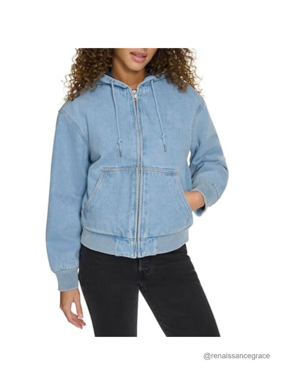Quilted Cotton Workwear Hoodie Bomber Jacket